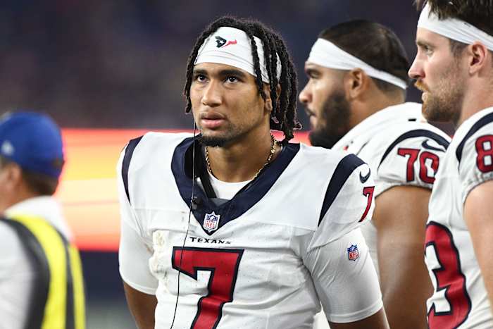 C.J. Stroud and the Houston Texans will don their white uniforms in Week 2. (Brian Fluharty/USA Today)